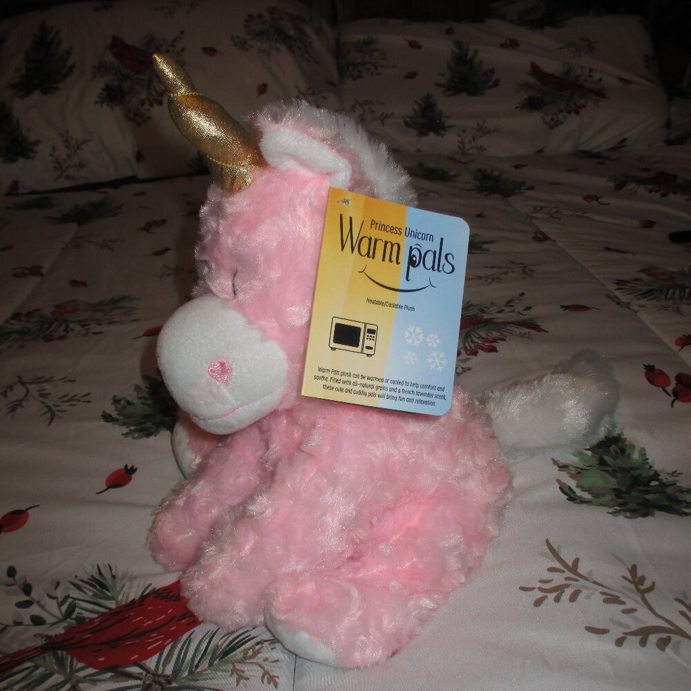 Warm Pals Aromatherapy Plush Pink Unicorn Weighted NWT Heatable Coolable